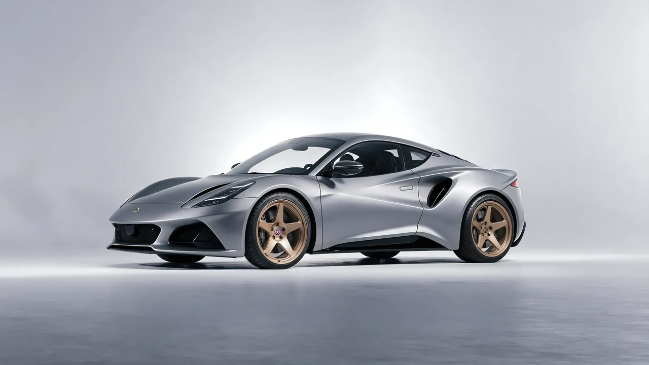 Lotus Emira 2022 on HRE Performance Wheels 305-GTS forged wheels, front three-quarter view