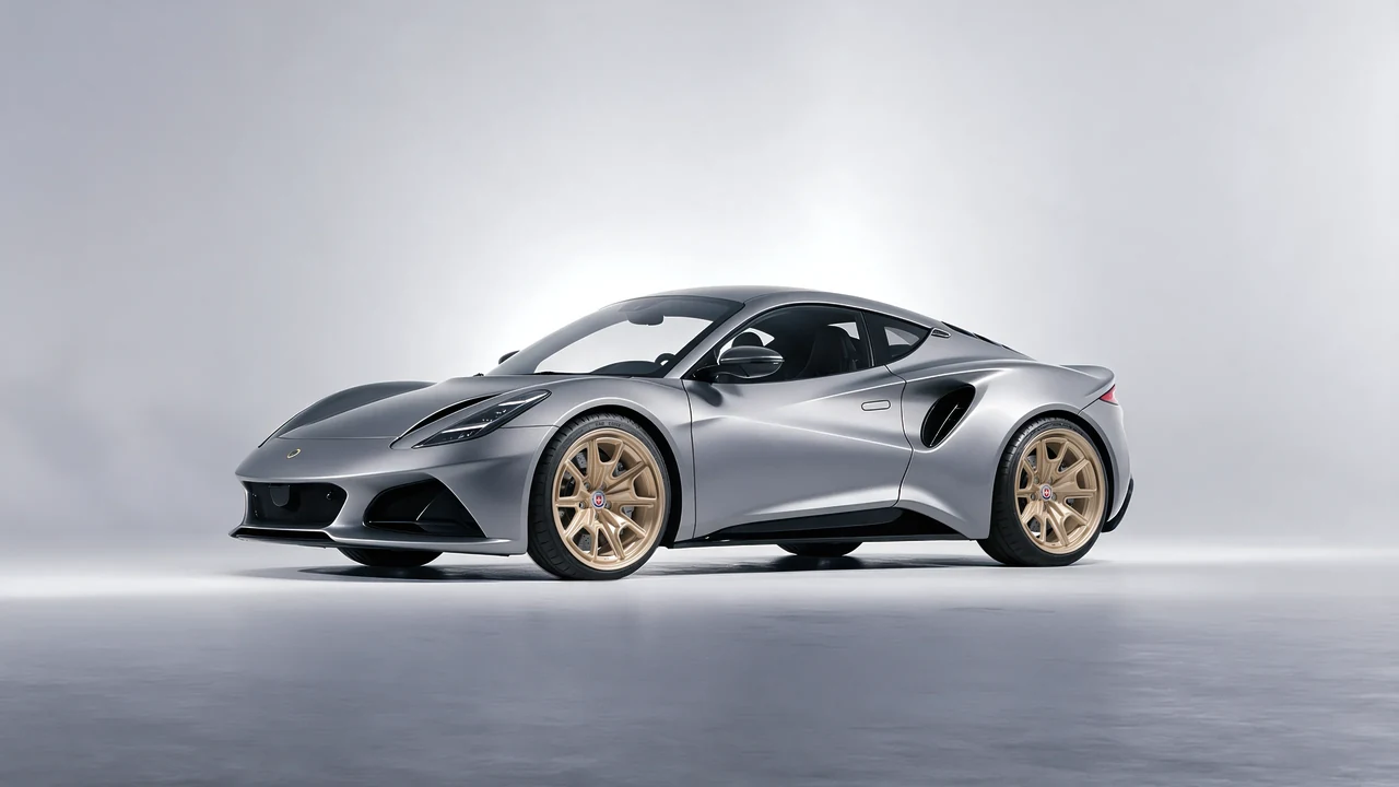 Lotus Emira 2022 on HRE Performance Wheels 427M forged wheels, front three-quarter view