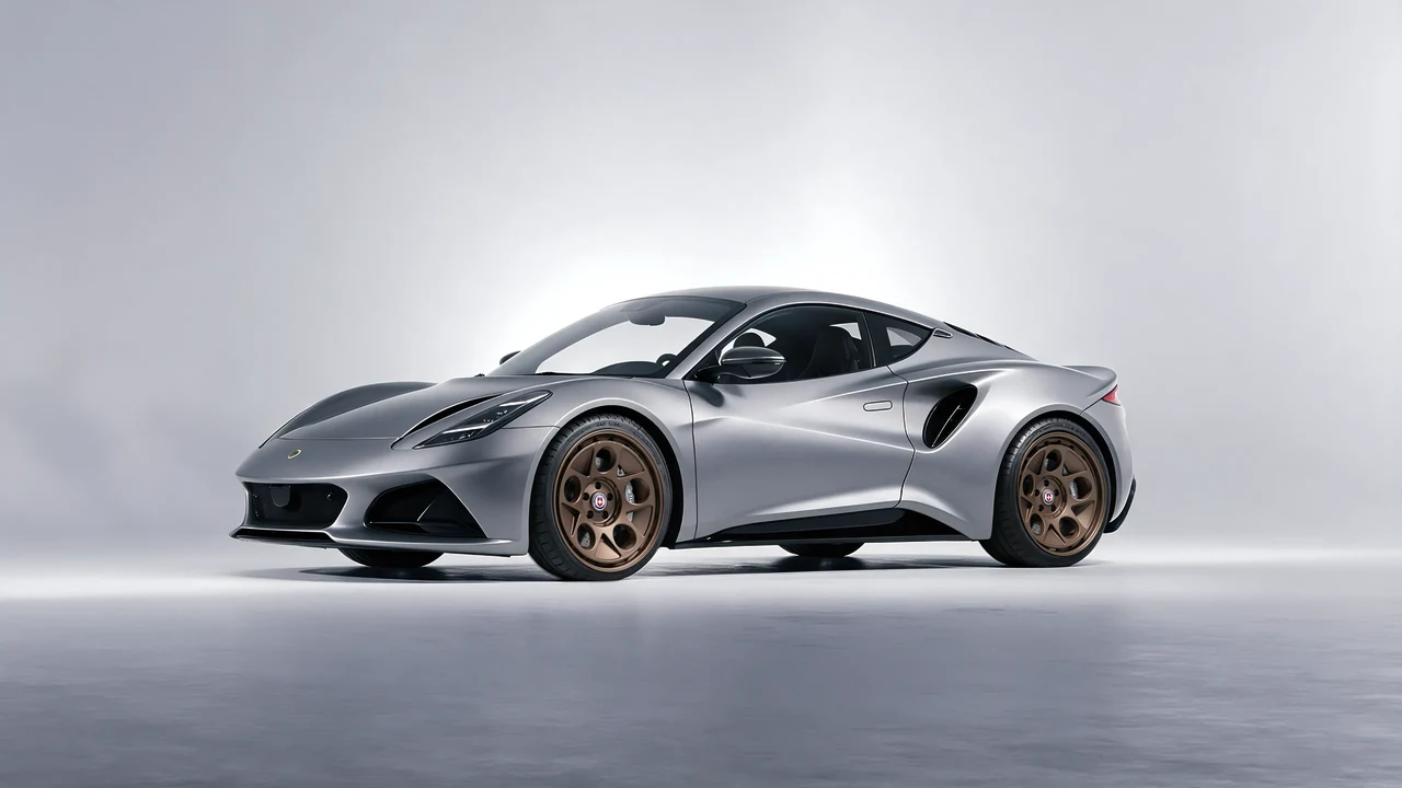 Lotus Emira 2022 on HRE Performance Wheels 454-GTM forged wheels, front three-quarter view