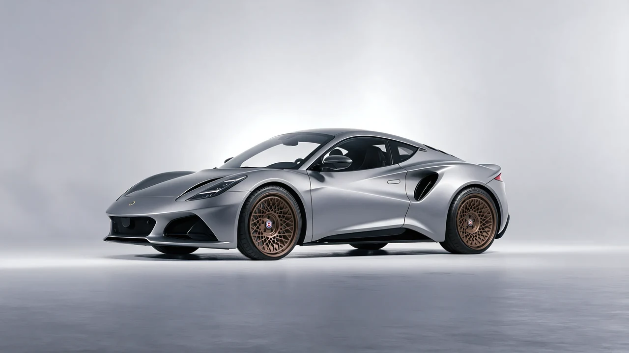 Lotus Emira 2022 on HRE Performance Wheels 501-GTM forged wheels, front three-quarter view