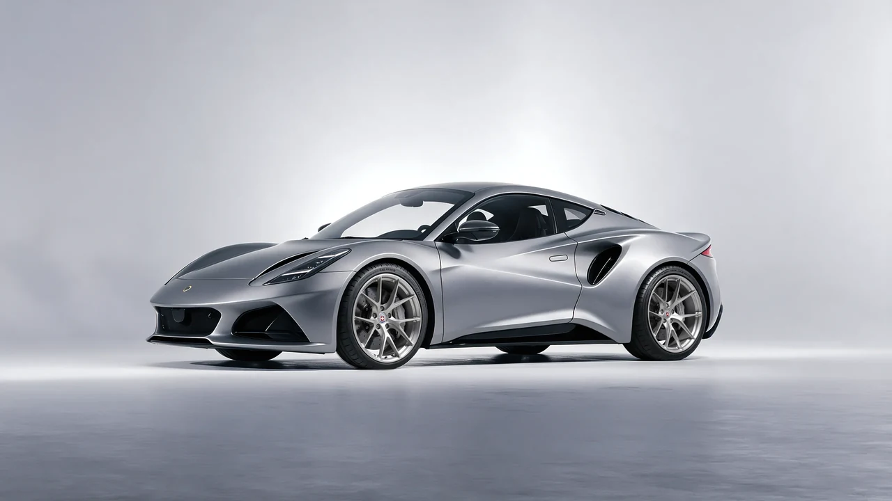 Lotus Emira 2022 on HRE Performance Wheels P101 forged wheels, front three-quarter view
