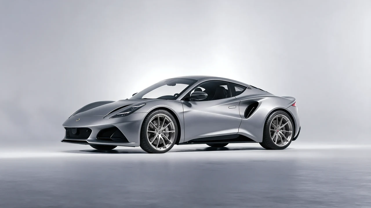 Lotus Emira 2022 on HRE Performance Wheels P104 forged wheels, front three-quarter view