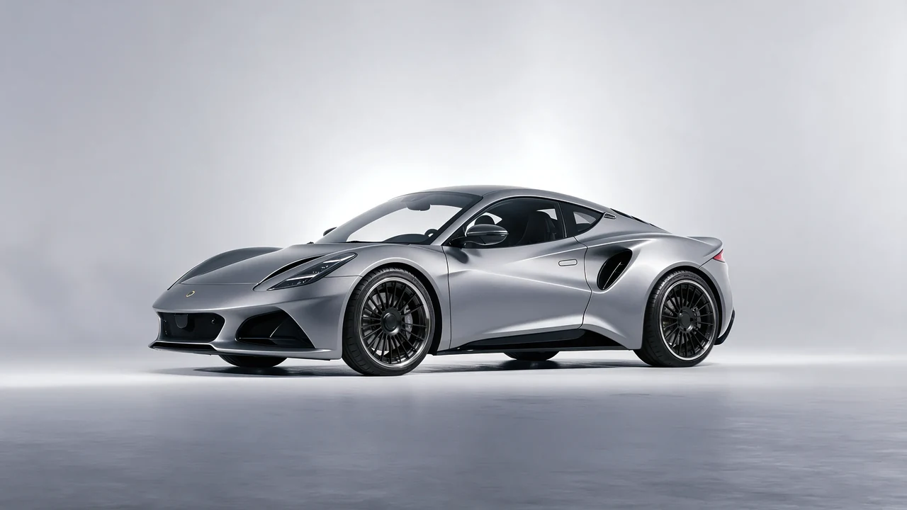 Lotus Emira 2022 on RDB LA Twenty Two forged wheels, front three-quarter view