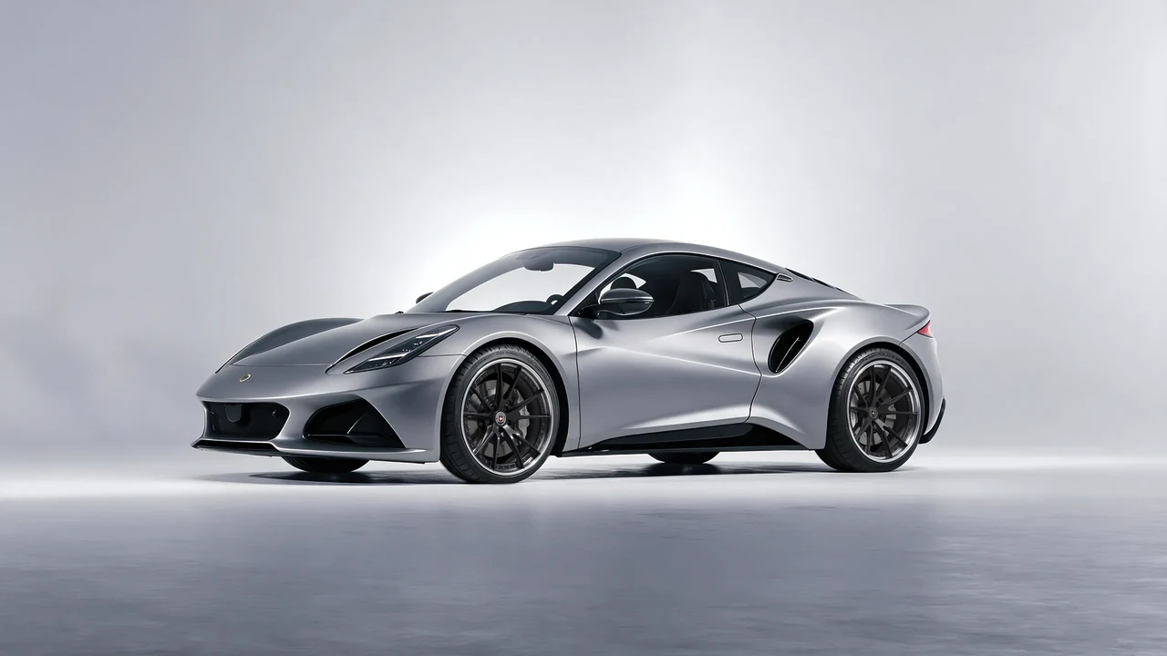 Lotus Emira 2022 on HRE Performance Wheels S104 forged wheels, front three-quarter view