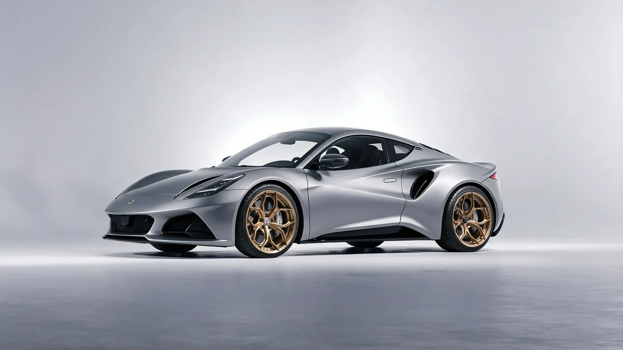 Lotus Emira 2022 on HRE Performance Wheels S111SC forged wheels, front three-quarter view