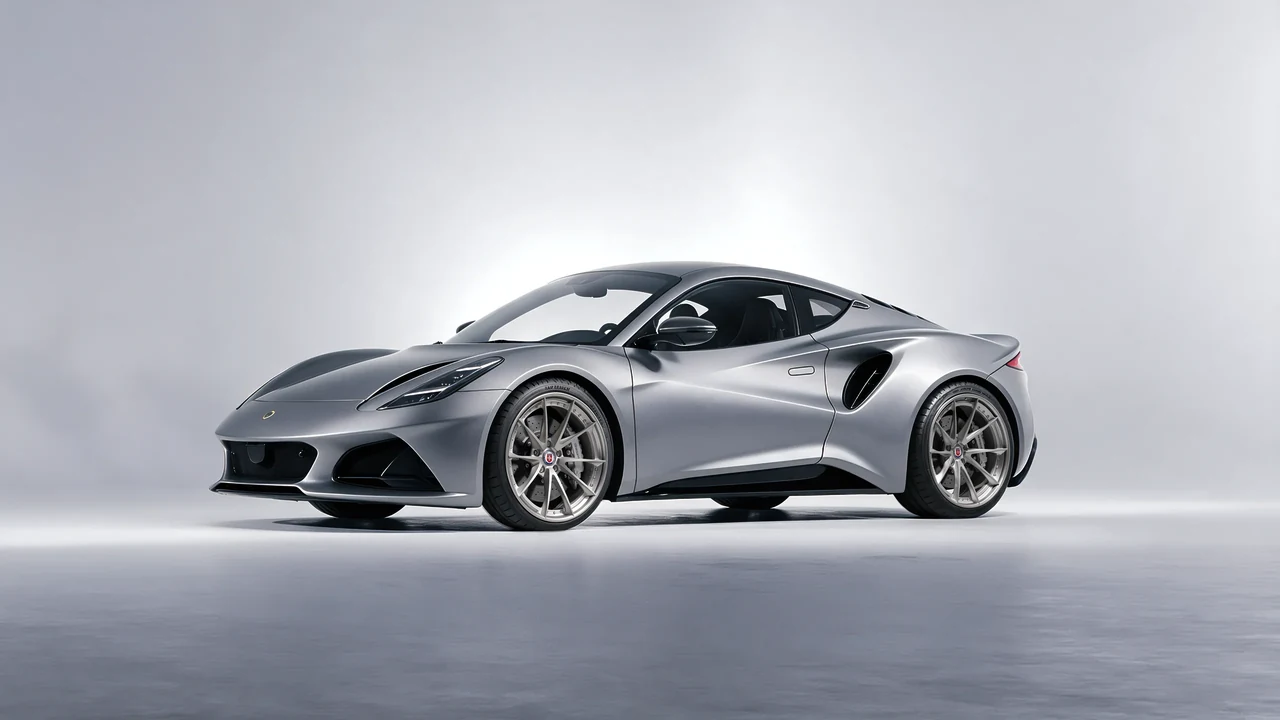Lotus Emira 2022 on HRE Performance Wheels S204 forged wheels, front three-quarter view
