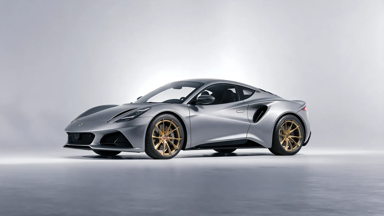 Lotus Emira 2022 on HRE Performance Wheels S204H forged wheels, front three-quarter view