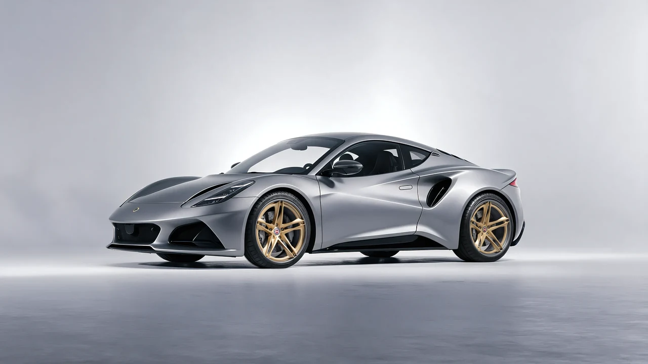 Lotus Emira 2022 on HRE Performance Wheels S207H forged wheels, front three-quarter view