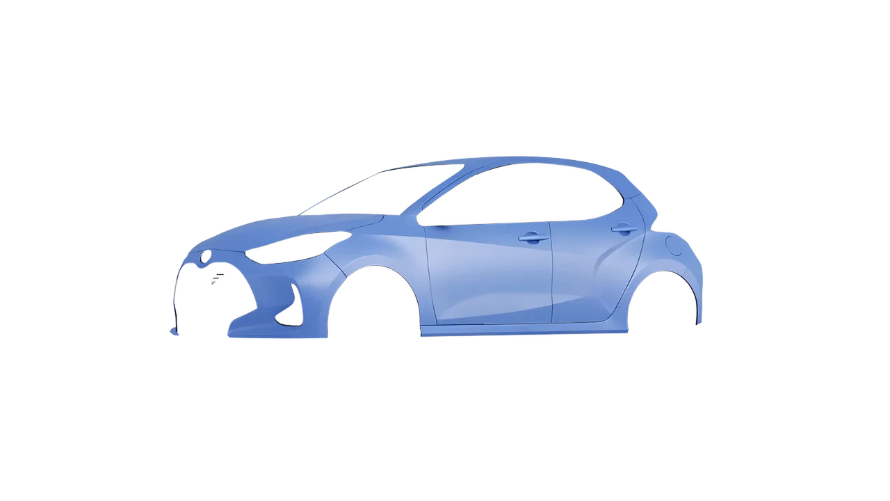 Mazda 2 Hybrid 2022 wrapped in Dreamline Blue (Avery Dennison SW900-616-O), front three-quarter view