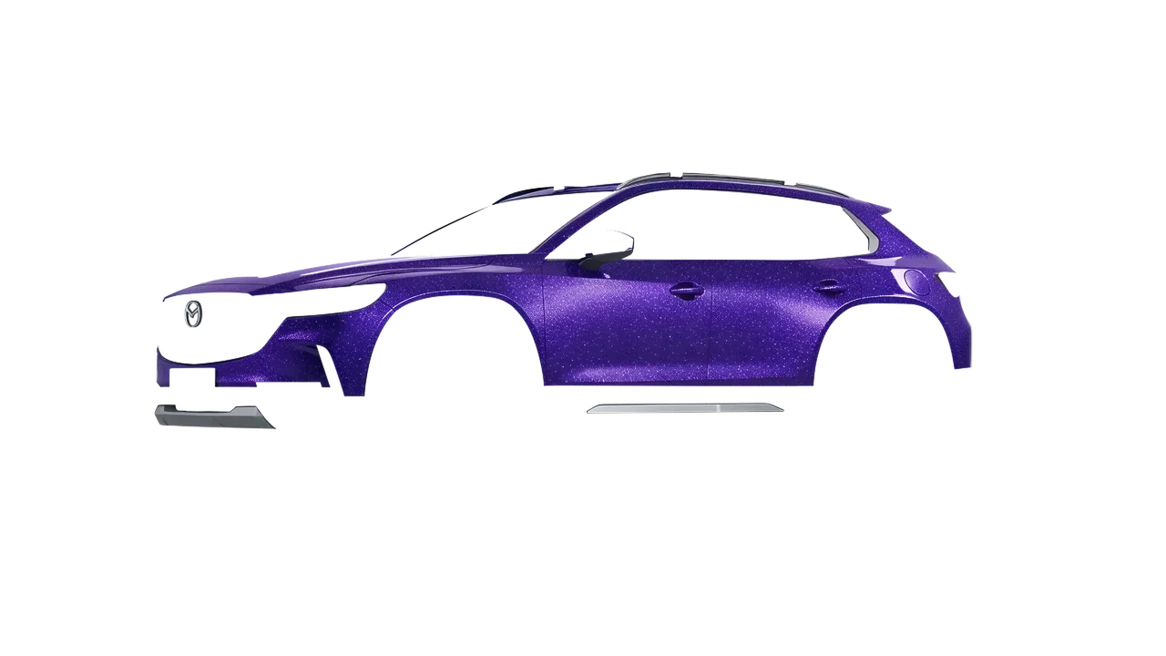 Mazda CX-50 2023 wrapped in Purple (Avery Dennison SW900-587-D), front three-quarter view