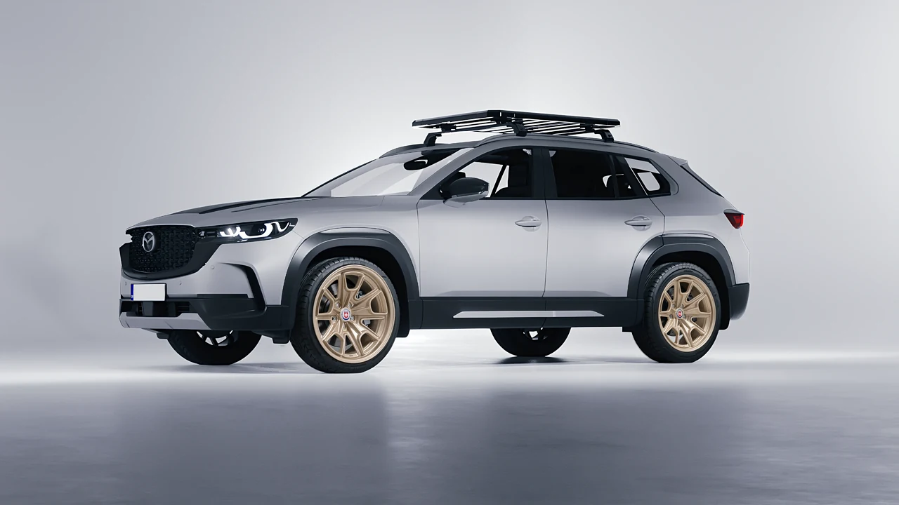 Mazda CX-50 2023 on HRE Performance Wheels 427M forged wheels, front three-quarter view
