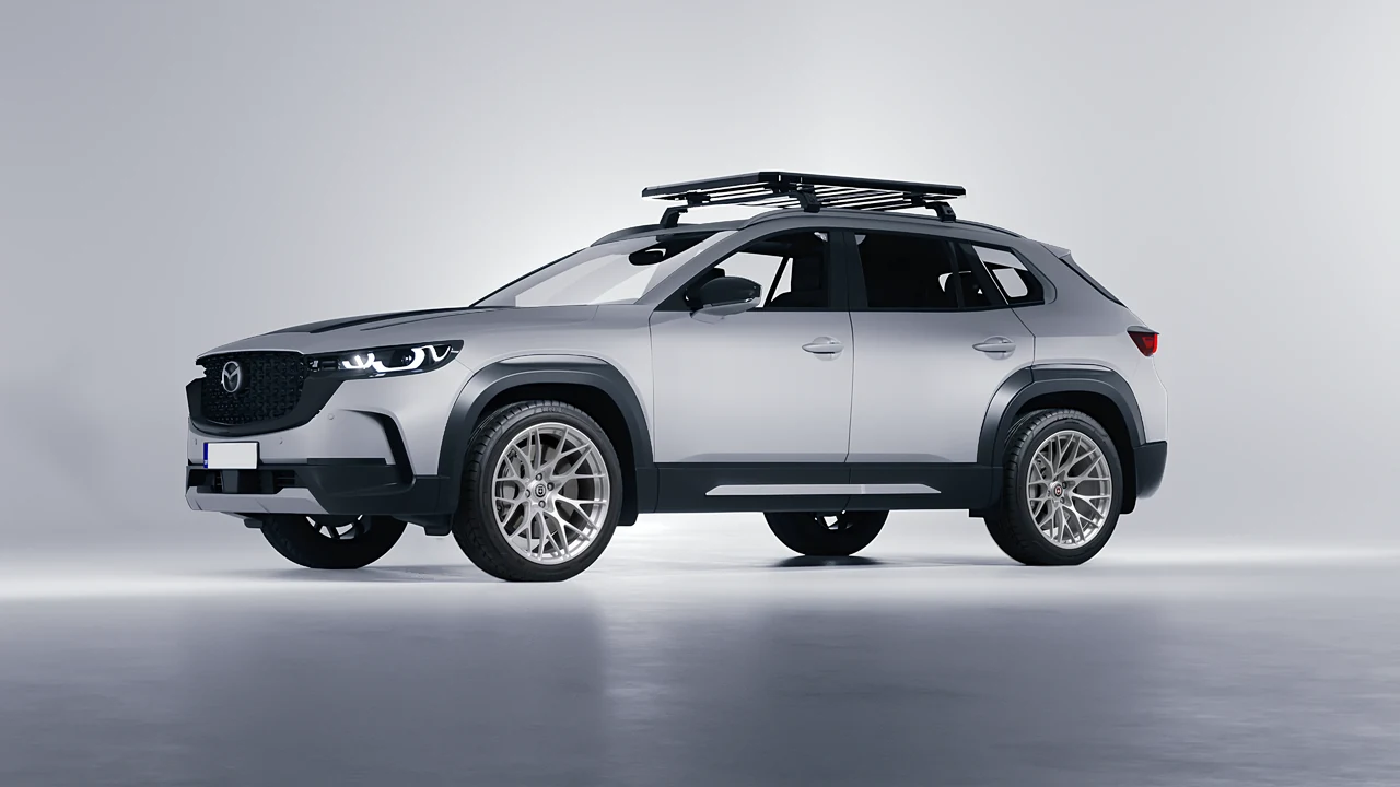 Mazda CX-50 2023 on HRE Performance Wheels 520M forged wheels, front three-quarter view