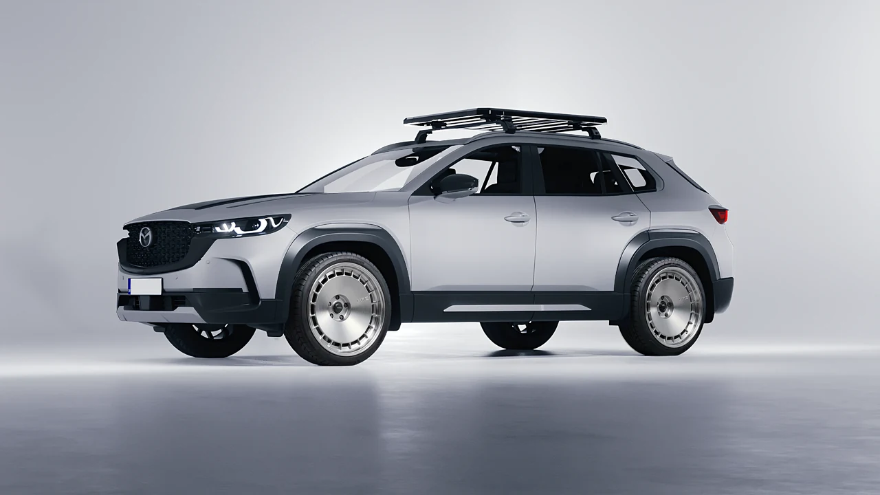 Mazda CX-50 2023 on HRE Performance Wheels 935 forged wheels, front three-quarter view