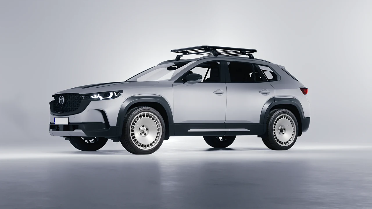 Mazda CX-50 2023 on HRE Performance Wheels 935M forged wheels, front three-quarter view