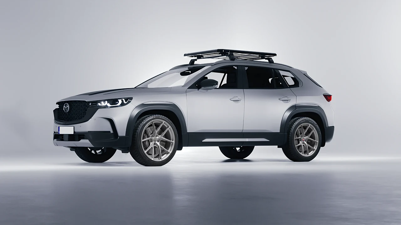 Mazda CX-50 2023 on HRE Performance Wheels P101SC forged wheels, front three-quarter view