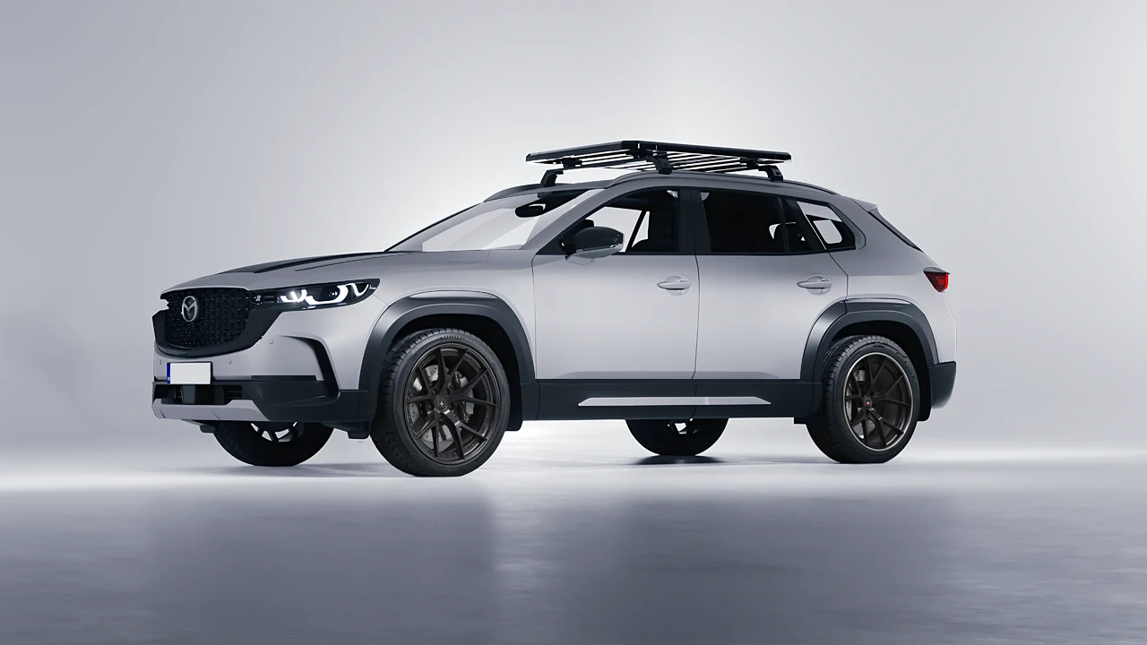 Mazda CX-50 2023 on HRE Performance Wheels S101 forged wheels, front three-quarter view
