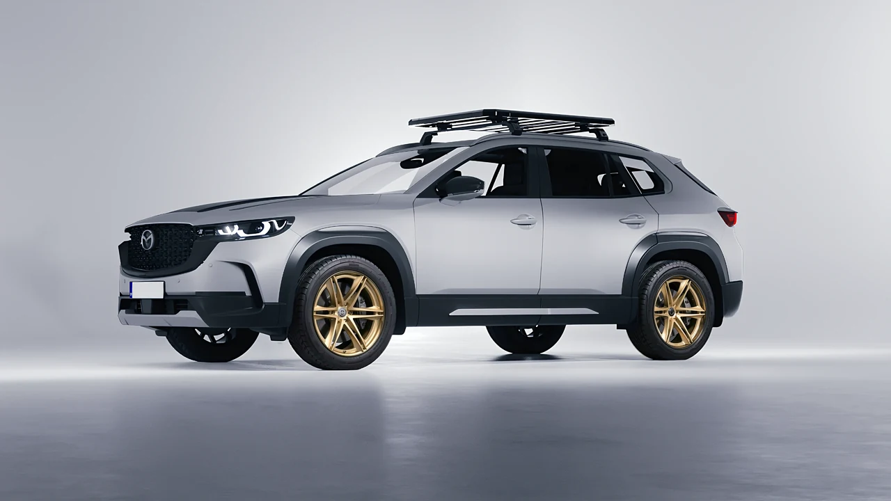 Mazda CX-50 2023 on HRE Performance Wheels S267H forged wheels, front three-quarter view