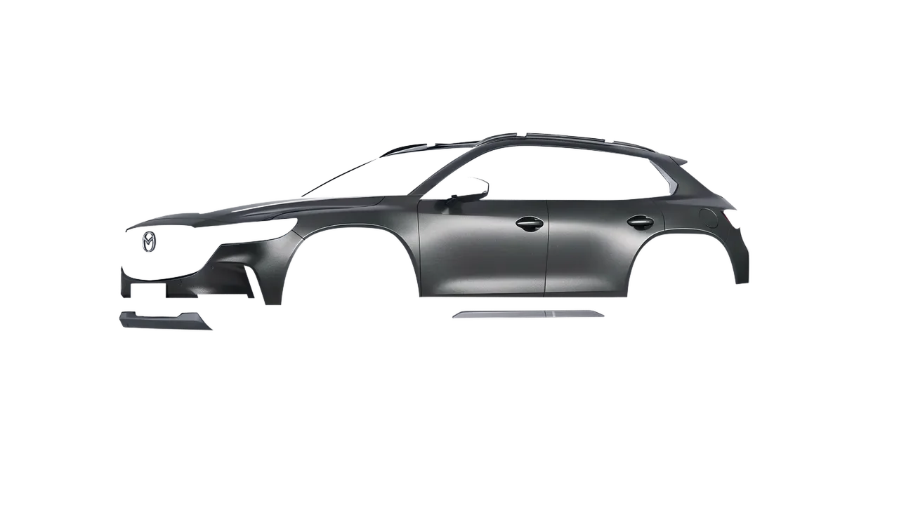 Mazda CX-50 2023 wrapped in Black Rock Grey (Avery Dennison SW900-823-M), front three-quarter view