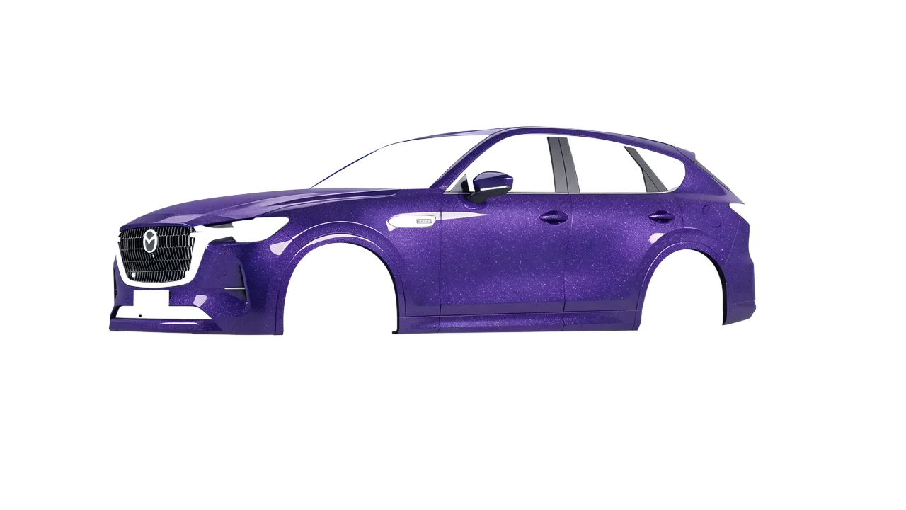 Mazda CX-60 2023 wrapped in Purple (Avery Dennison SW900-587-D), front three-quarter view