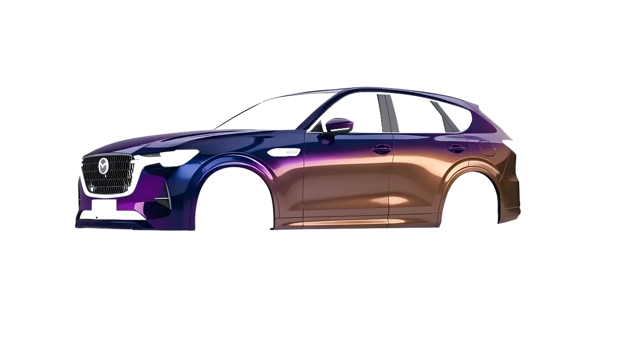 Mazda CX-60 2023 wrapped in Gloss Flip Deep Space (3M GP278), front three-quarter view