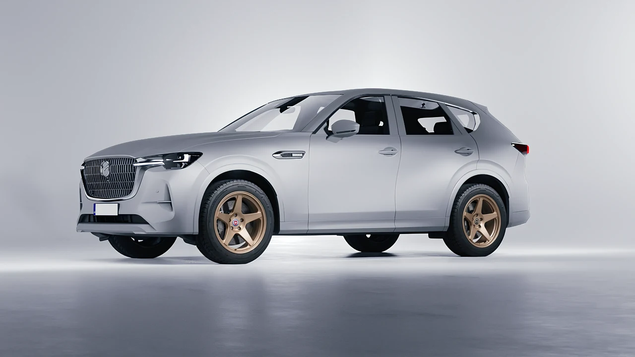 Mazda CX-60 2023 on HRE Performance Wheels 305-GTS forged wheels, front three-quarter view