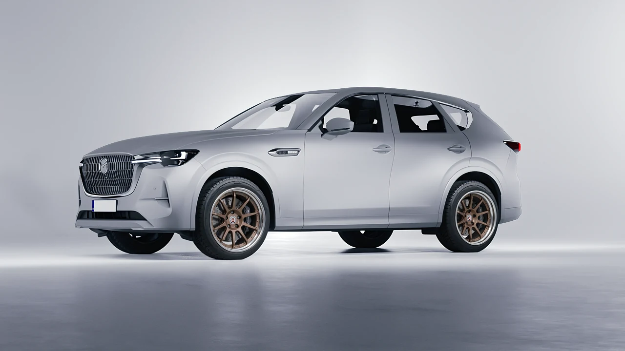 Mazda CX-60 2023 on HRE Performance Wheels C103 forged wheels, front three-quarter view