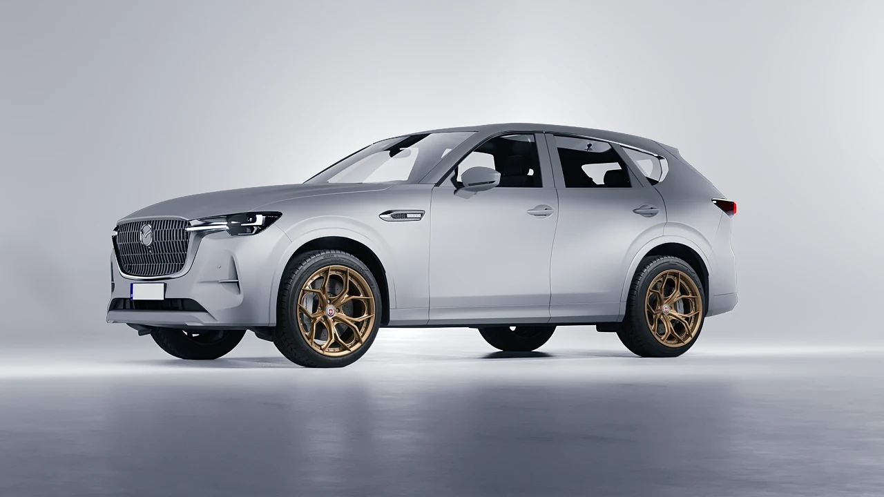 Mazda CX-60 2023 on HRE Performance Wheels S111SC forged wheels, front three-quarter view