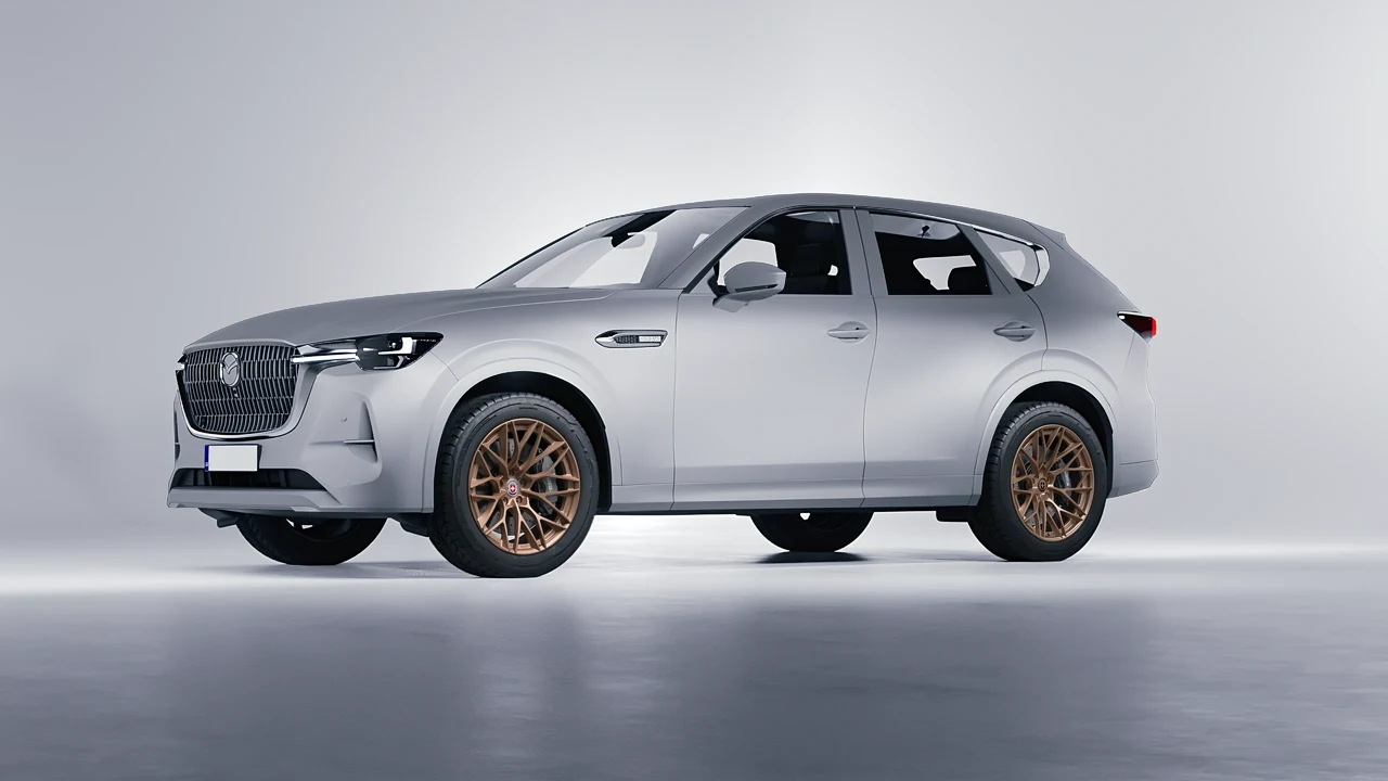 Mazda CX-60 2023 on HRE Performance Wheels S200H forged wheels, front three-quarter view