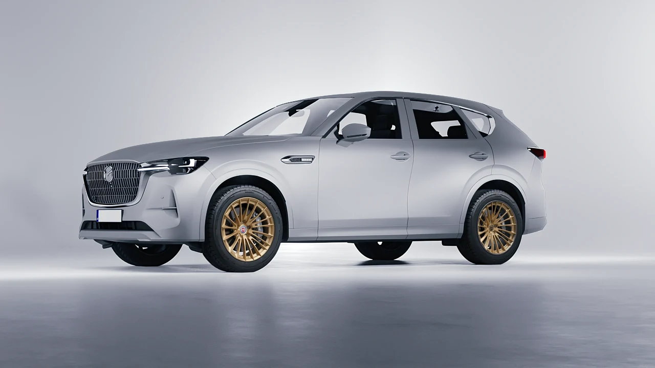Mazda CX-60 2023 on HRE Performance Wheels S209H forged wheels, front three-quarter view
