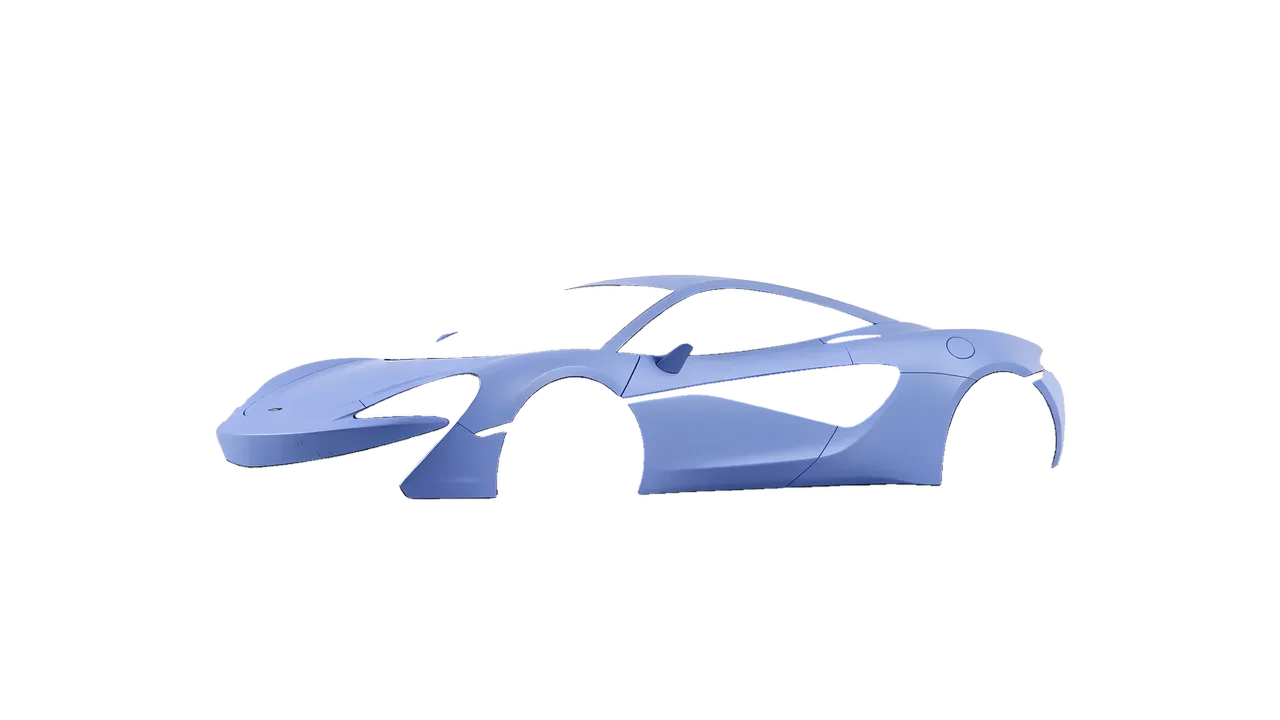 McLaren 570S 2020 wrapped in Dreamline Blue (Avery Dennison SW900-616-O), front three-quarter view