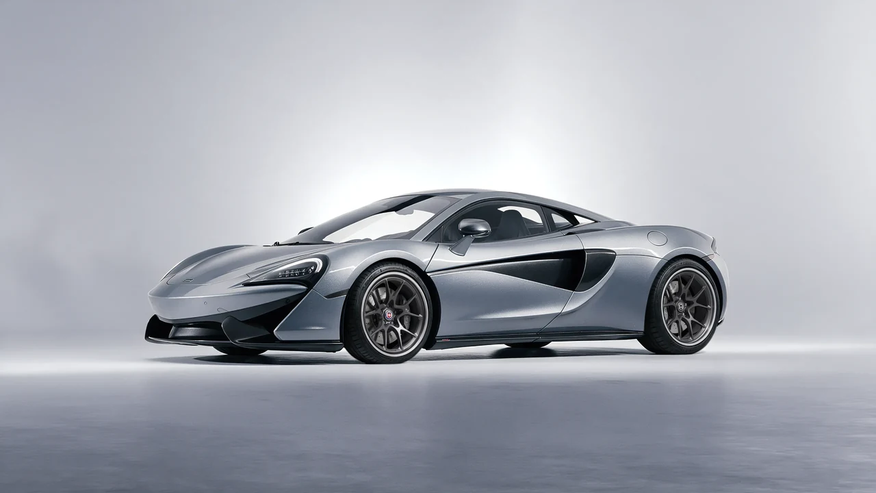 McLaren 570S 2020 on HRE Performance Wheels 521 forged wheels, front three-quarter view