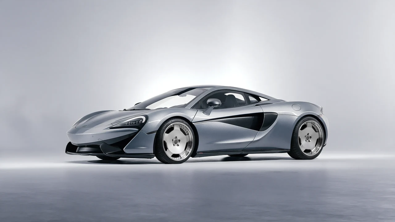 McLaren 570S 2020 on HRE Performance Wheels 544C forged wheels, front three-quarter view