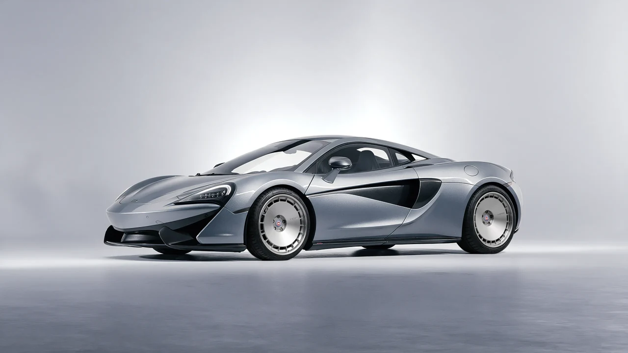 McLaren 570S 2020 on HRE Performance Wheels 935 forged wheels, front three-quarter view