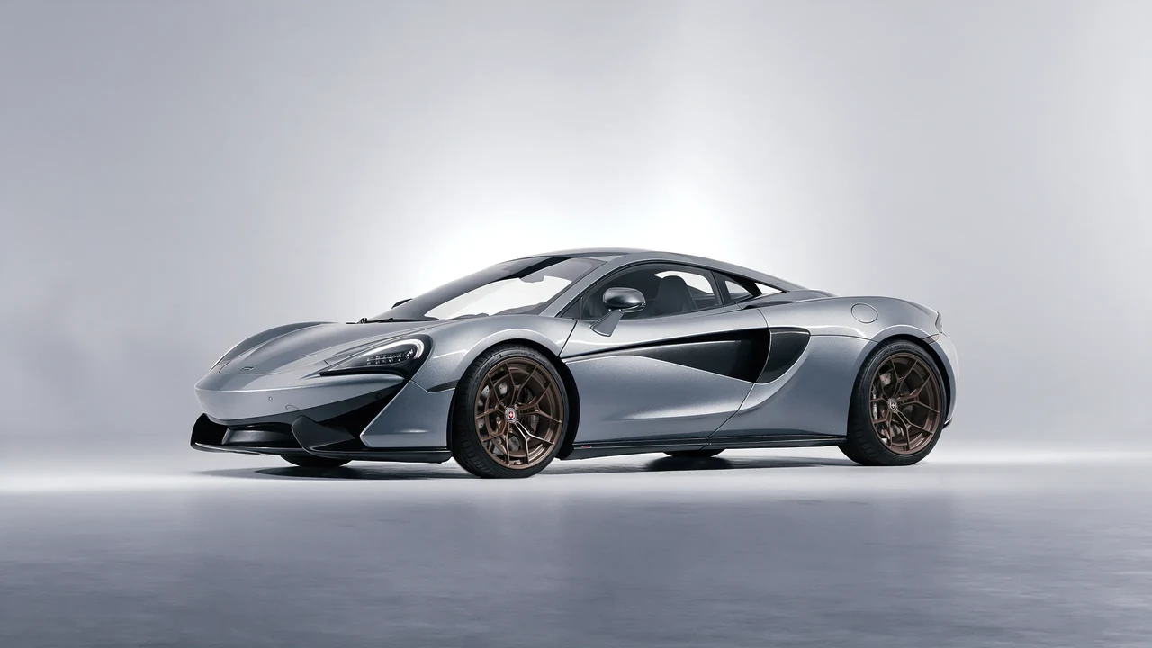McLaren 570S 2020 on HRE Performance Wheels P301 forged wheels, front three-quarter view