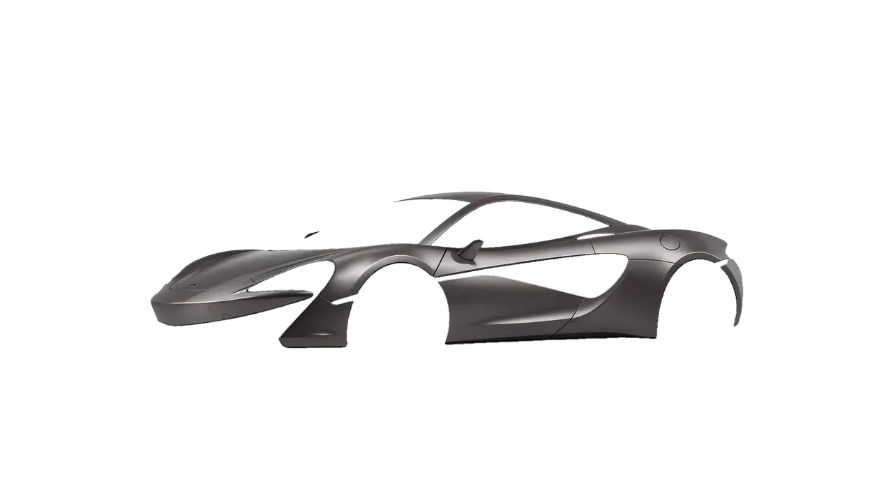 McLaren 570S 2020 wrapped in Black Rock Grey (Avery Dennison SW900-823-M), front three-quarter view