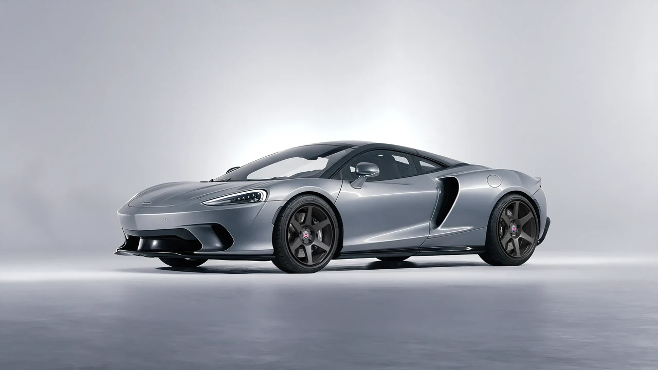 McLaren GT 2022 on HRE Performance Wheels 306-GT forged wheels, front three-quarter view