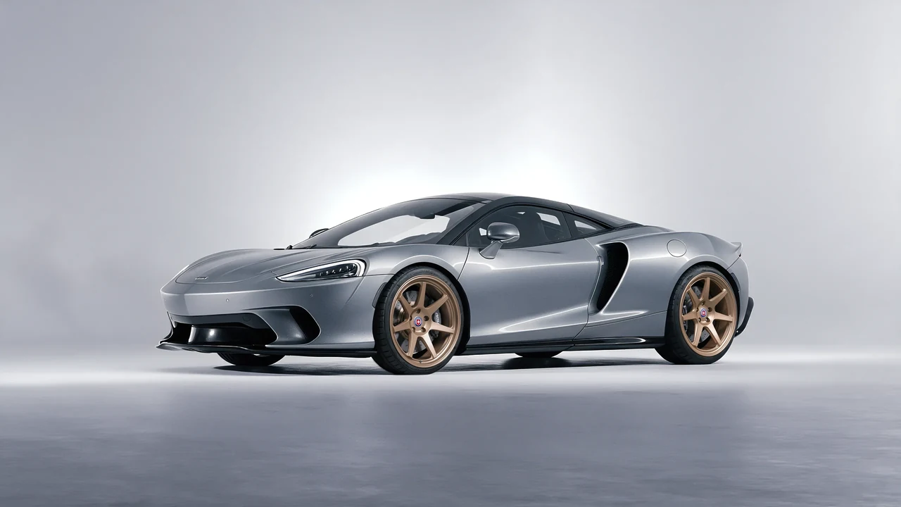 McLaren GT 2022 on HRE Performance Wheels 307-GTS forged wheels, front three-quarter view