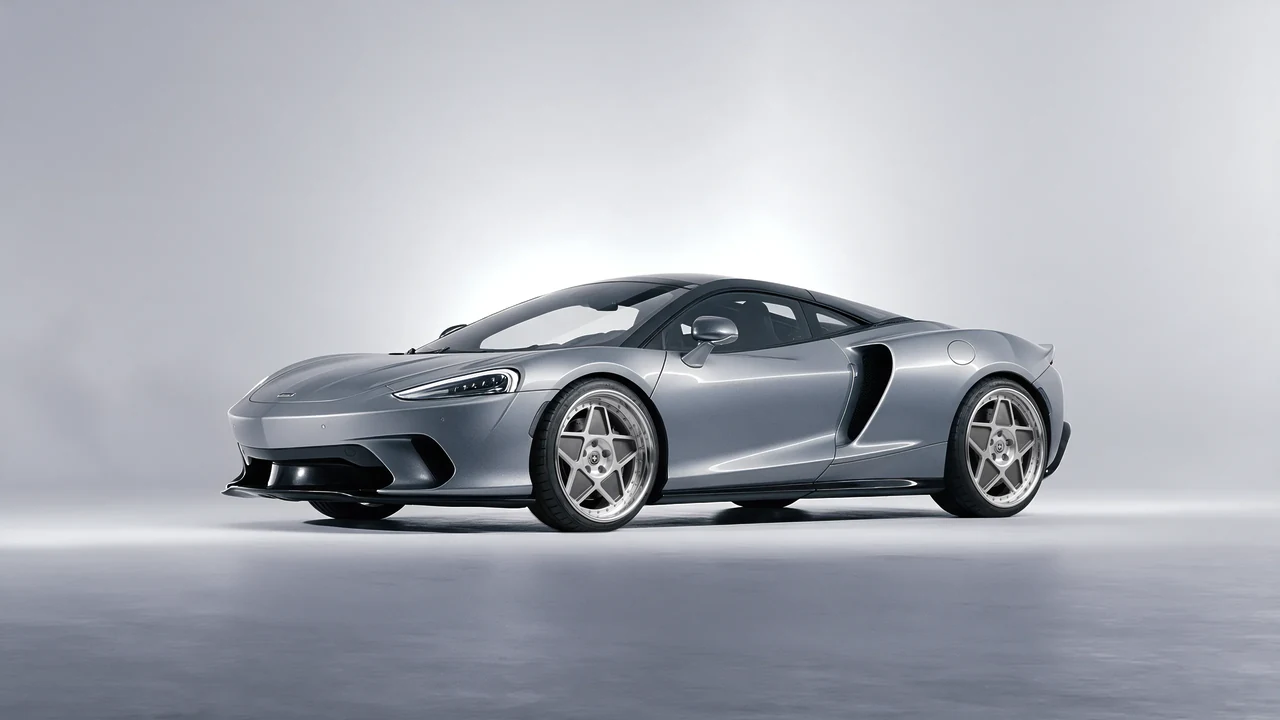 McLaren GT 2022 on HRE Performance Wheels 505 forged wheels, front three-quarter view