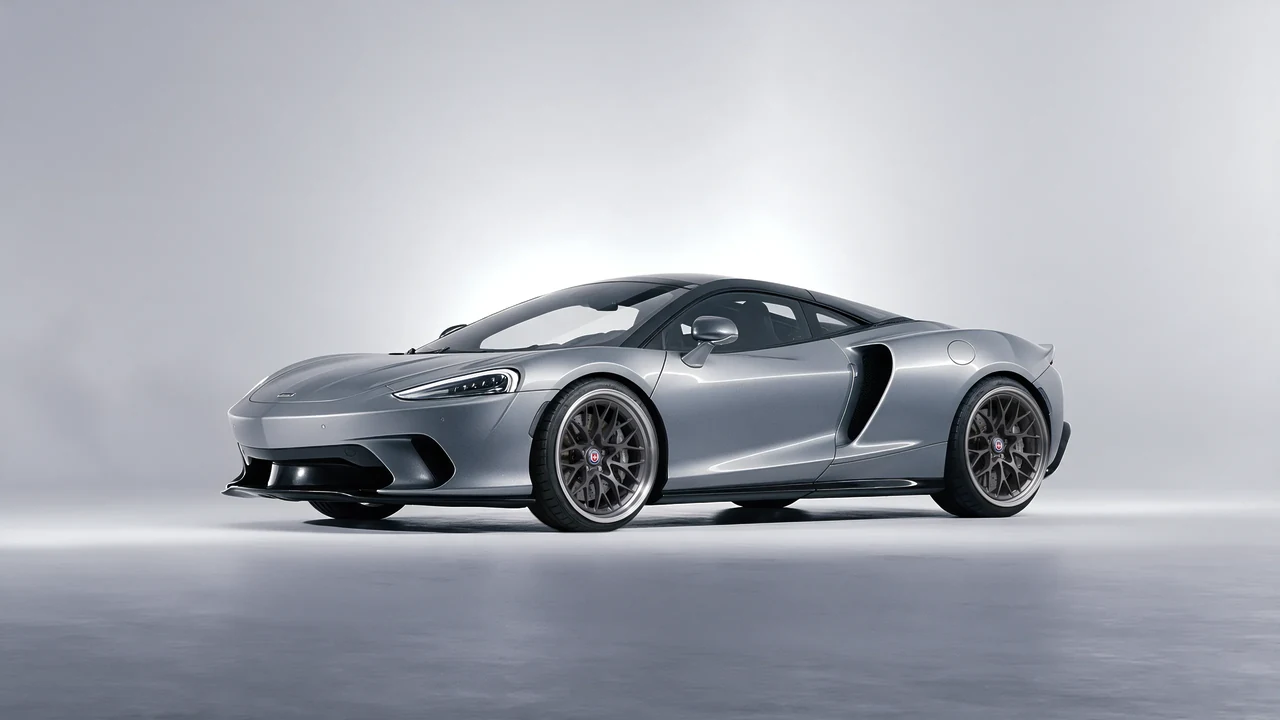 McLaren GT 2022 on HRE Performance Wheels 520 forged wheels, front three-quarter view