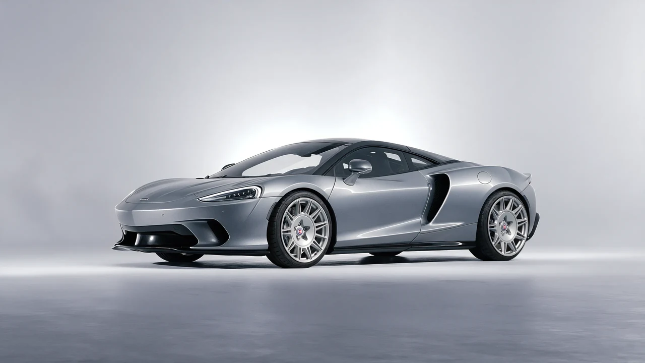 McLaren GT 2022 on HRE Performance Wheels 528M forged wheels, front three-quarter view