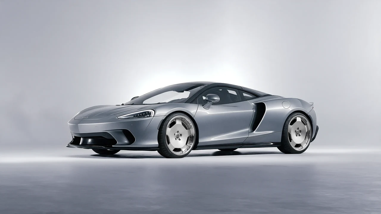 McLaren GT 2022 on HRE Performance Wheels 544C forged wheels, front three-quarter view