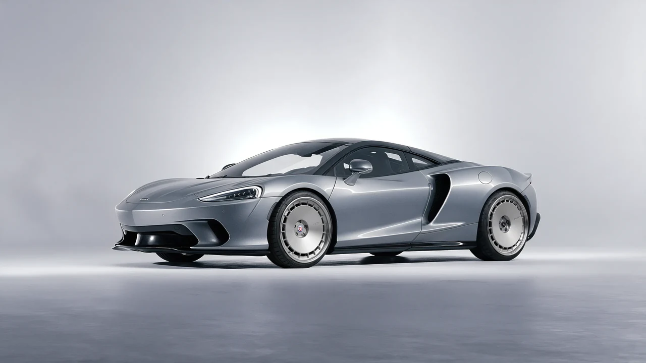 McLaren GT 2022 on HRE Performance Wheels 935 forged wheels, front three-quarter view