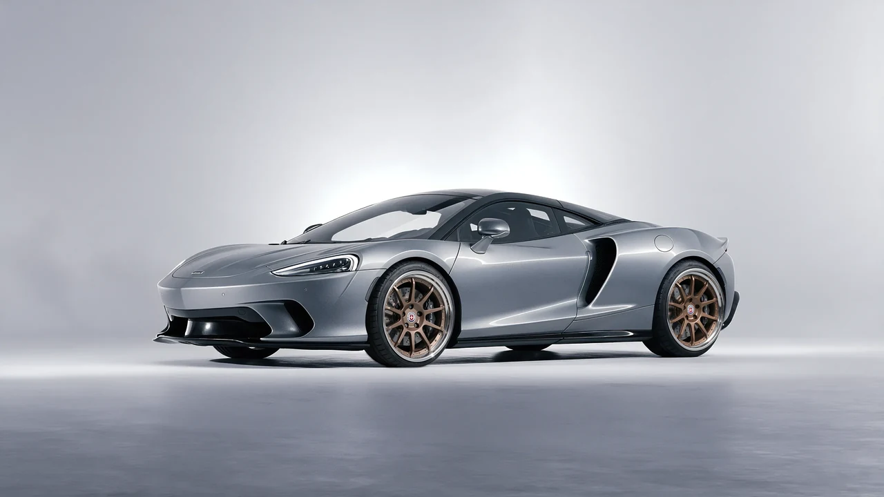 McLaren GT 2022 on HRE Performance Wheels C103 forged wheels, front three-quarter view