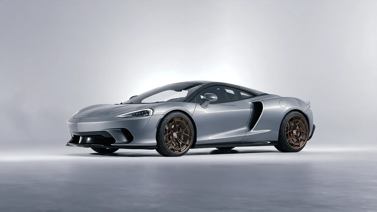 McLaren GT 2022 on HRE Performance Wheels P301 forged wheels, front three-quarter view