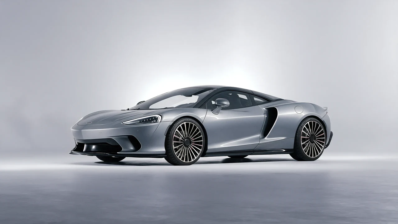McLaren GT 2022 on RDB LA Twenty Three forged wheels, front three-quarter view