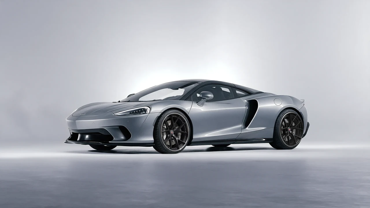 McLaren GT 2022 on HRE Performance Wheels S101 forged wheels, front three-quarter view