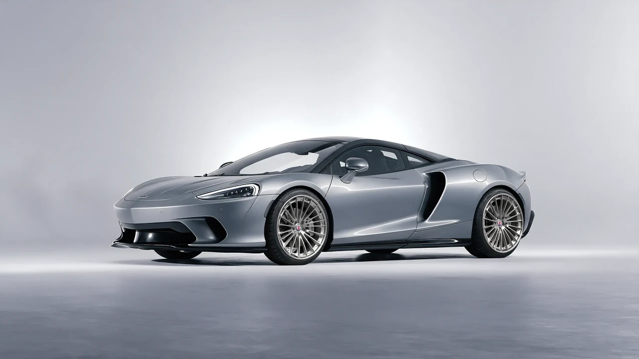 McLaren GT 2022 on HRE Performance Wheels S209 forged wheels, front three-quarter view