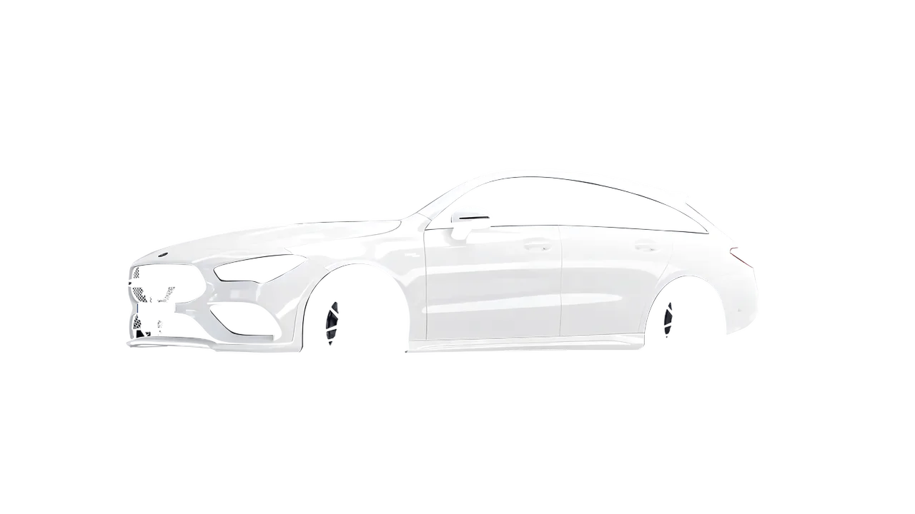 Mercedes-Benz AMG CLA 35 Shooting Brake 2020 wrapped in Gloss White (3M G10), front three-quarter view