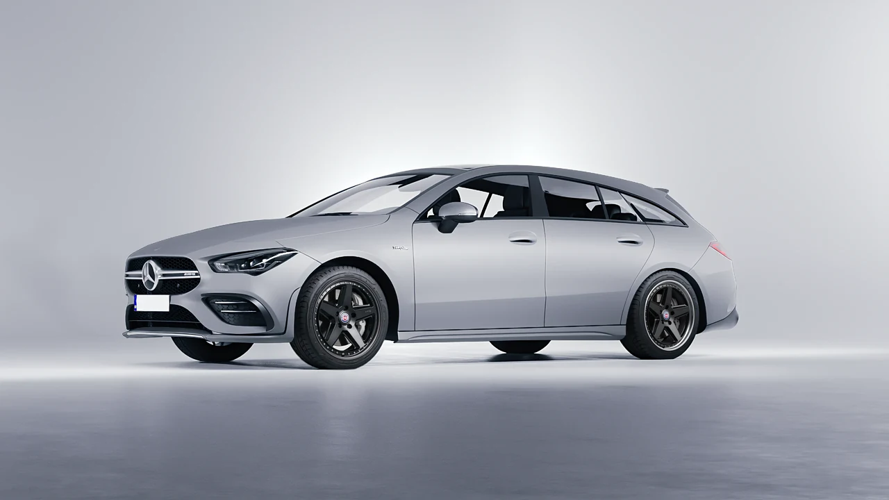 Mercedes-Benz AMG CLA 35 Shooting Brake 2020 on HRE Performance Wheels 517 forged wheels, front three-quarter view