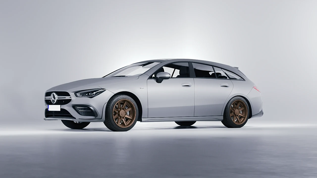 Mercedes-Benz AMG CLA 35 Shooting Brake 2020 on HRE Performance Wheels HD188 forged wheels, front three-quarter view
